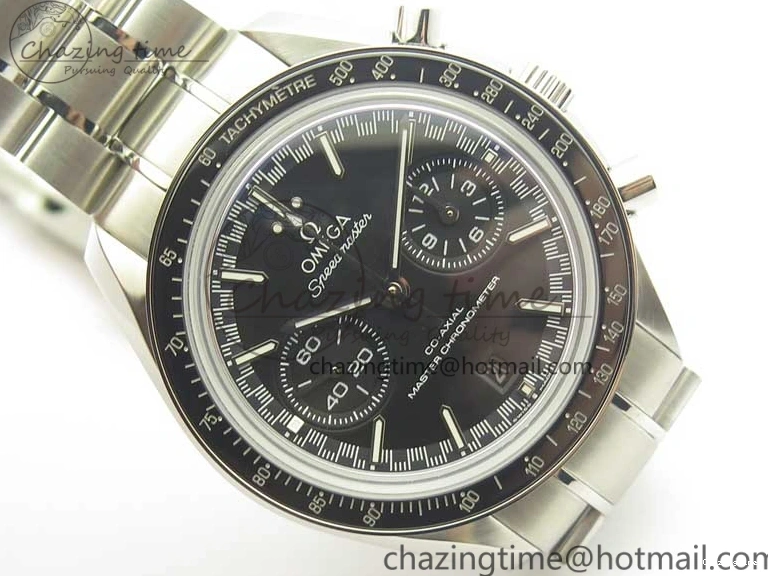 1219 WellDesigned Speedmaster Moonwatch OMF 1:1 Best Edition Black Dial SS Hand on SS Bracelet A 8043